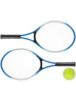 Ракетки для большого тенниса с мячом, детские, цвет синий