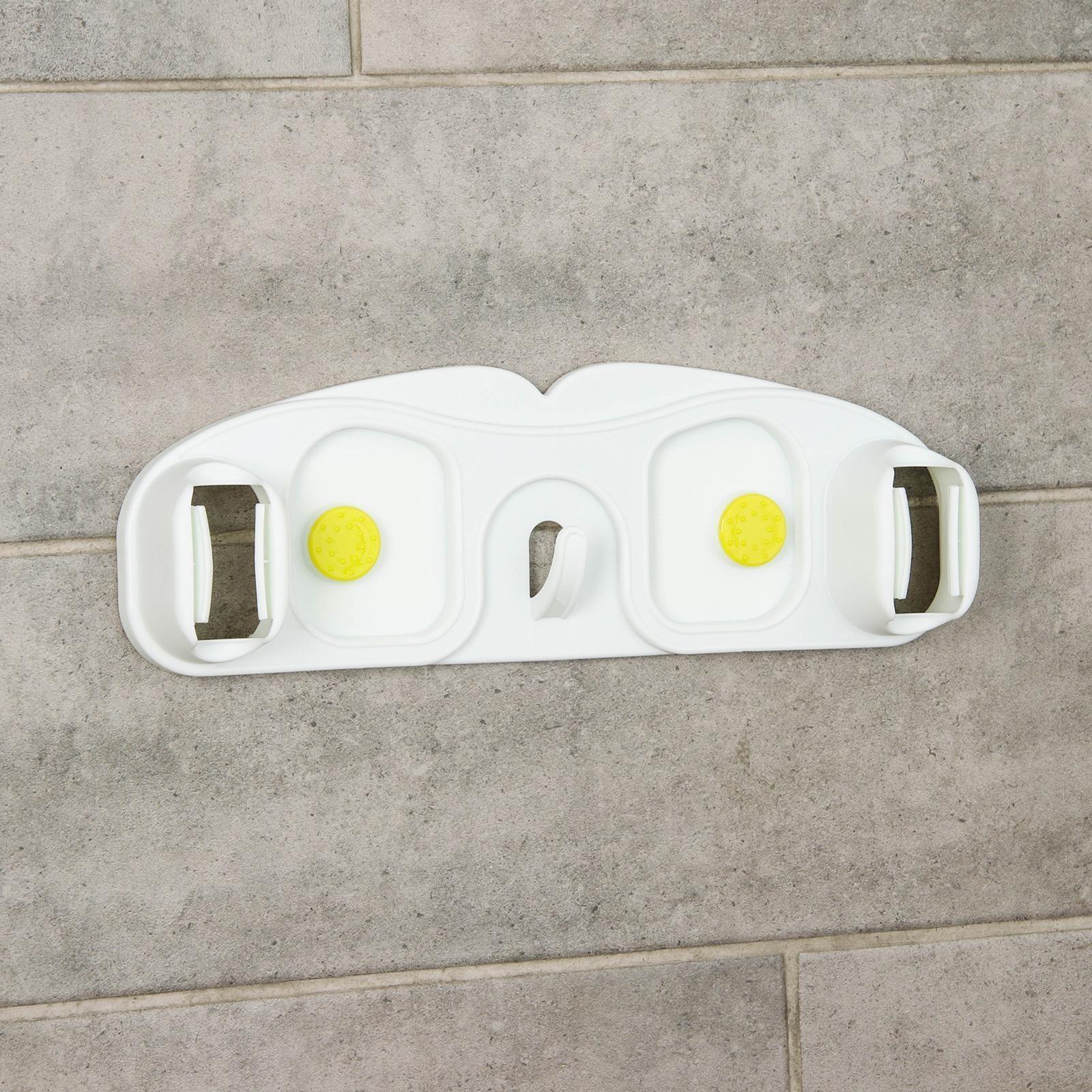 Держатель для уборочного инвентаря с крючками, 30×10×5 см, на липучке, цвет МИКС