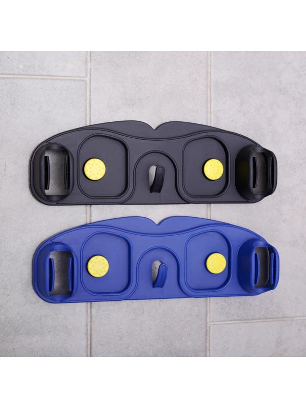 Держатель для уборочного инвентаря с крючками, 30×10×5 см, на липучке, цвет МИКС