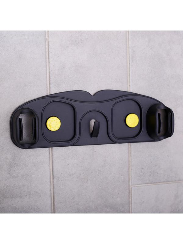 Держатель для уборочного инвентаря с крючками, 30×10×5 см, на липучке, цвет МИКС