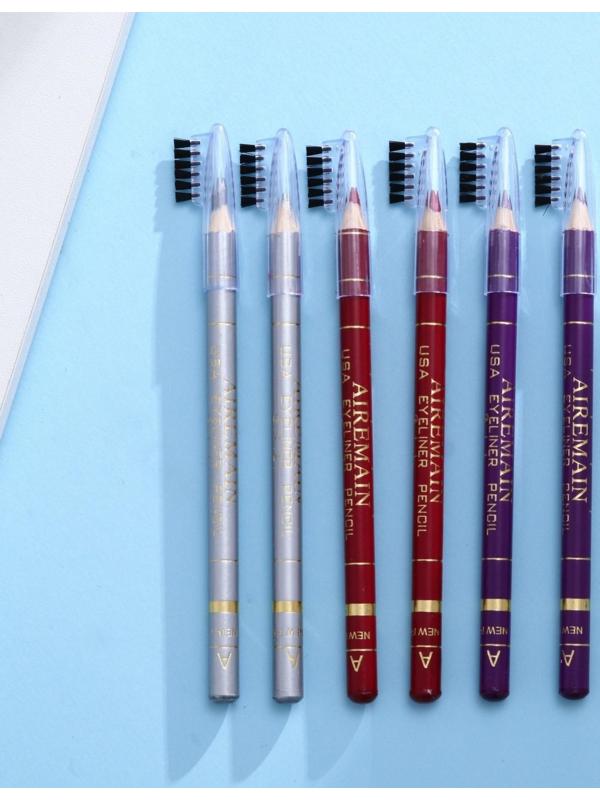 Набор карандашей Aireman с щеточкой 6 цветов, 12 шт, микс