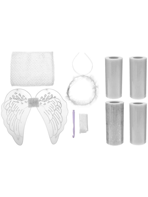 Карнавальный костюм «Ангел», сделай сам, корсет, ленты, брошки, аксессуары