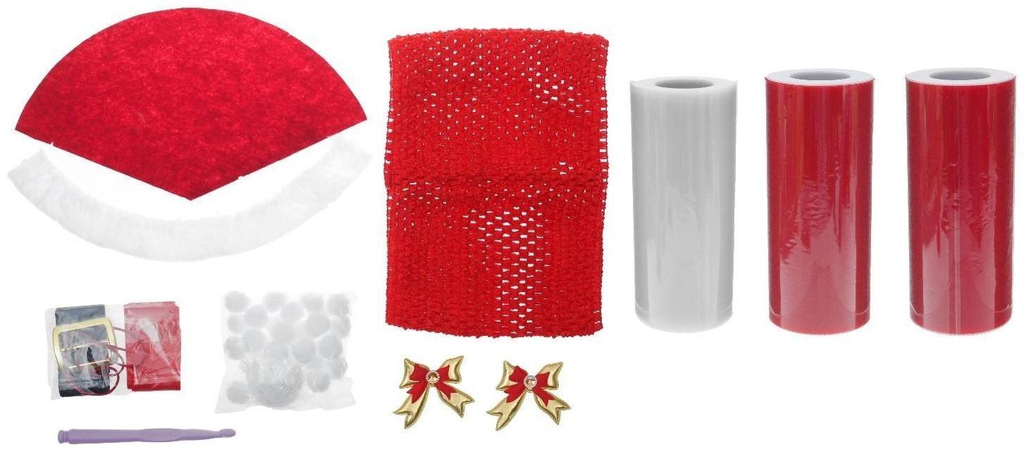 Карнавальный костюм «Санточка», сделай сам, корсет, ленты, брошки, аксессуары