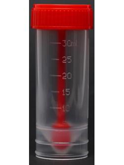 Контейнер для биоматериалов стерильный, с ложкой, 30 мл