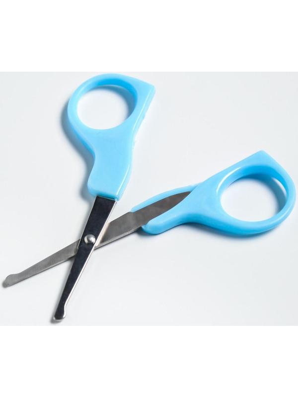 Детский маникюрный набор, 3 предмета: ножницы, пилка, книпсер, от 0 мес., цвет голубой