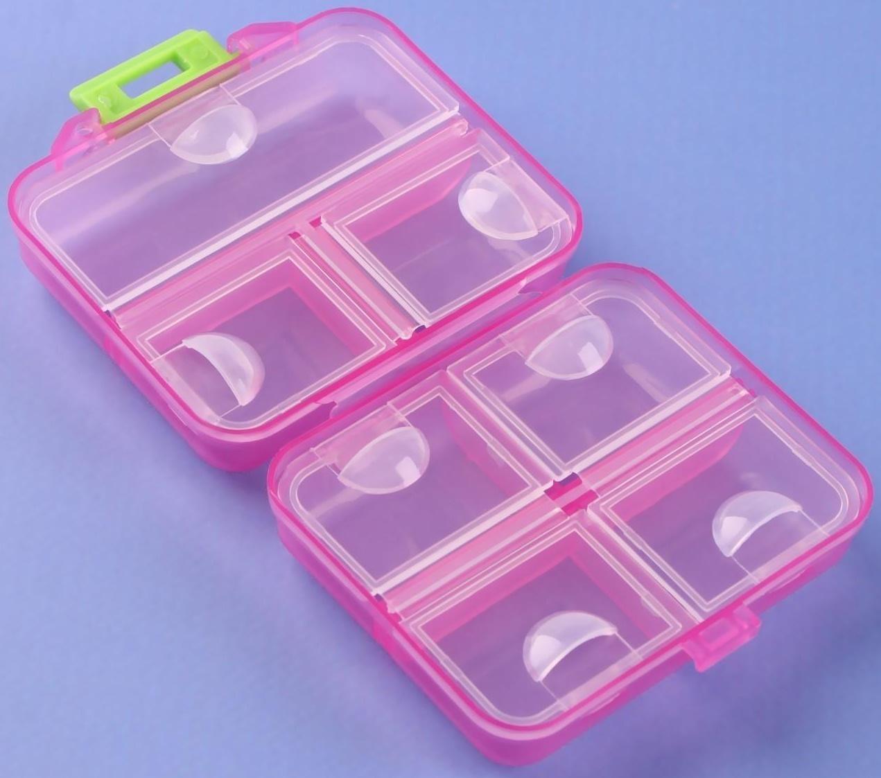 Таблетница «Трансформер», 7 секций, цвет МИКС