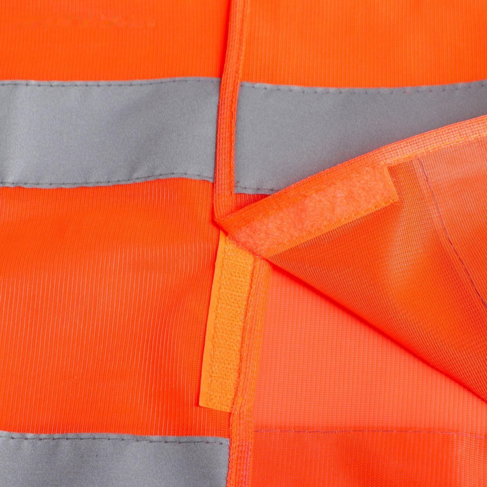 Жилет сигнальный TORSO, светоотражающий, оранжевый, 2 класс, размер 2XL