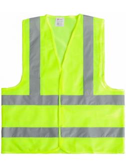 Жилет сигнальный TORSO, светоотражающий, салатовый, 3 класс, размер 2XL
