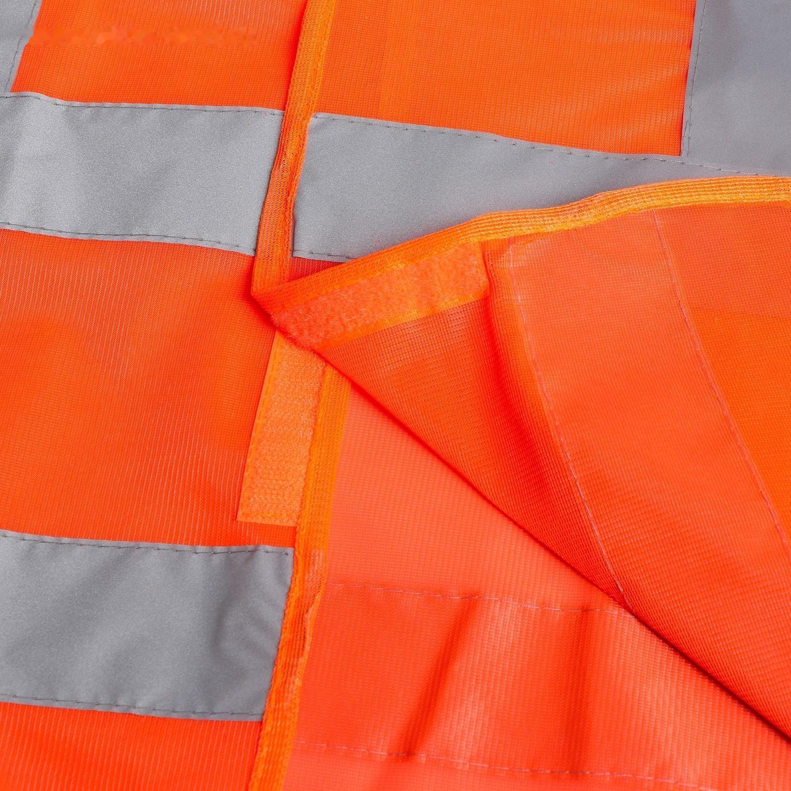 Жилет сигнальный TORSO, светоотражающий, оранжевый, 3 класс, размер 2XL