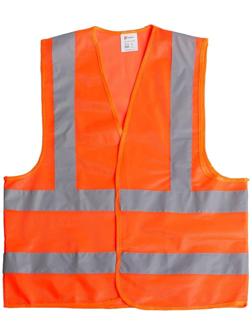 Жилет сигнальный TORSO, светоотражающий, оранжевый, 3 класс, размер 2XL