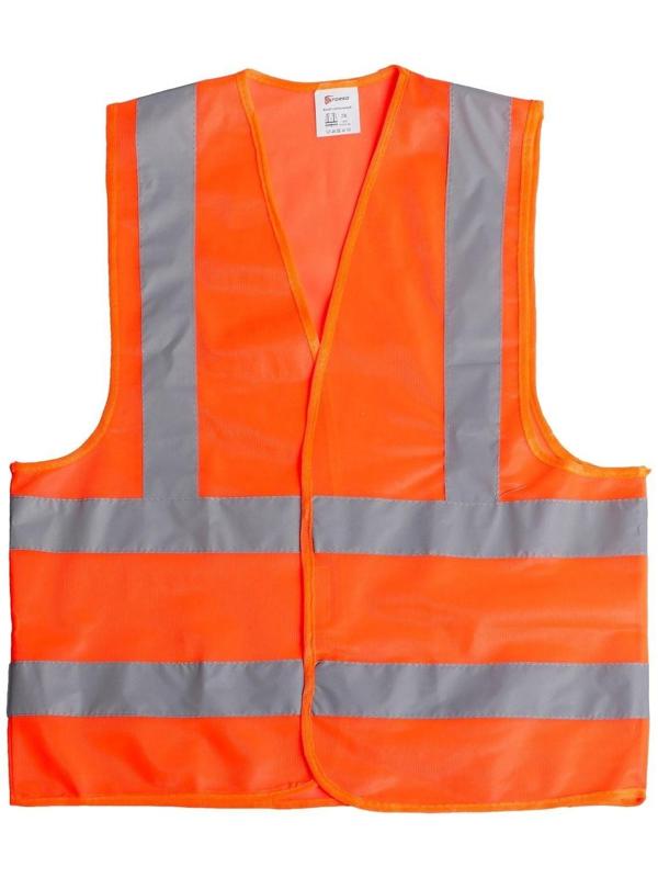 Жилет сигнальный TORSO, светоотражающий, оранжевый, 3 класс, размер 2XL