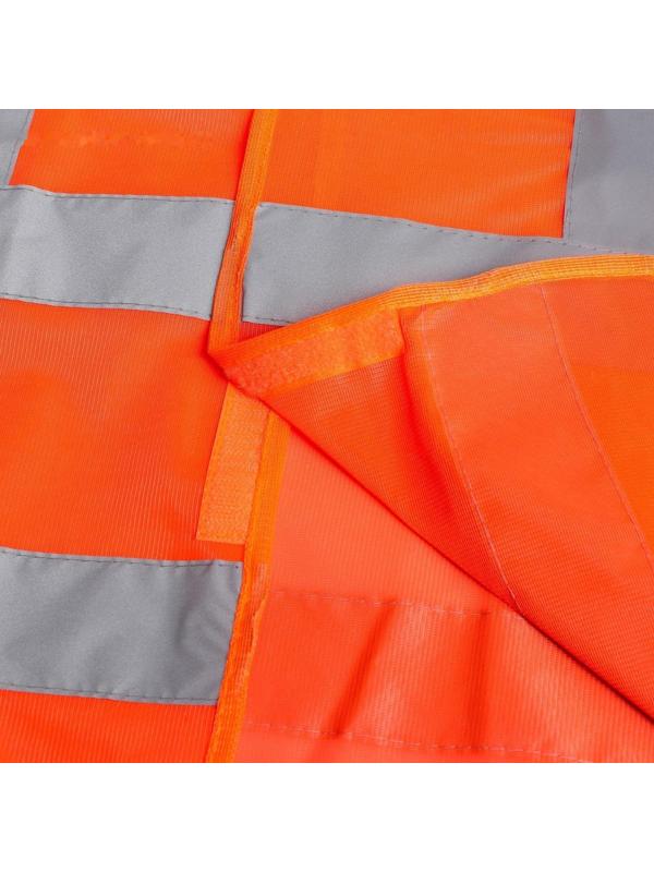 Жилет сигнальный TORSO, светоотражающий, оранжевый, 3 класс, размер 2XL