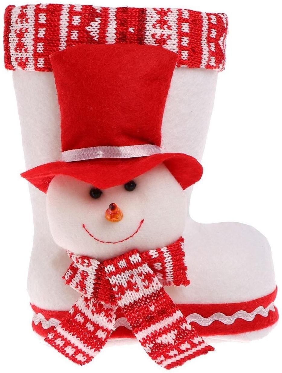 Конфетница «Сапожок», cнеговичок-морковный носик, вместимость 400 г