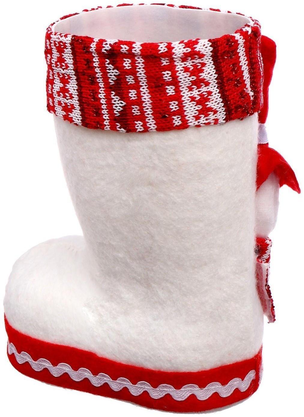 Конфетница «Сапожок», cнеговичок-морковный носик, вместимость 400 г