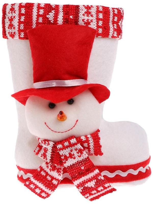 Конфетница «Сапожок», cнеговичок-морковный носик, вместимость 400 г