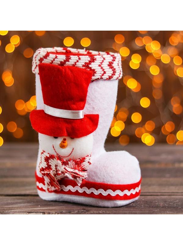 Конфетница «Сапожок», cнеговичок-морковный носик, вместимость 400 г