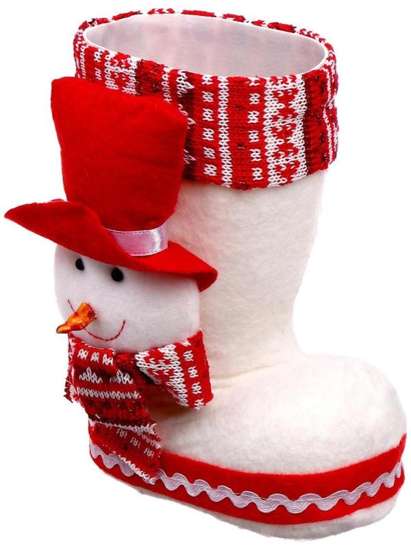 Конфетница «Сапожок», cнеговичок-морковный носик, вместимость 400 г