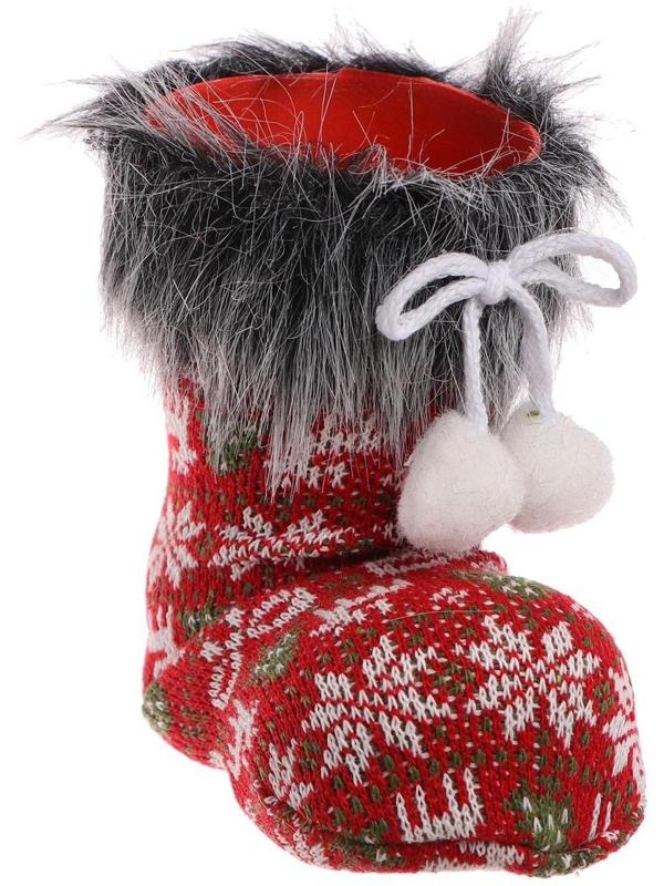 Конфетница «Сапожок», с ёлочками, на завязках, цвета МИКС