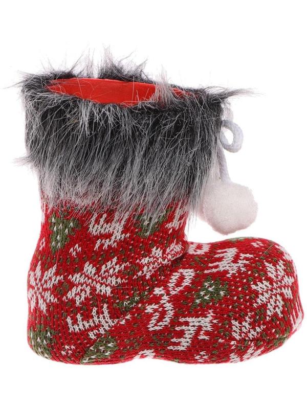 Конфетница «Сапожок», с ёлочками, на завязках, цвета МИКС