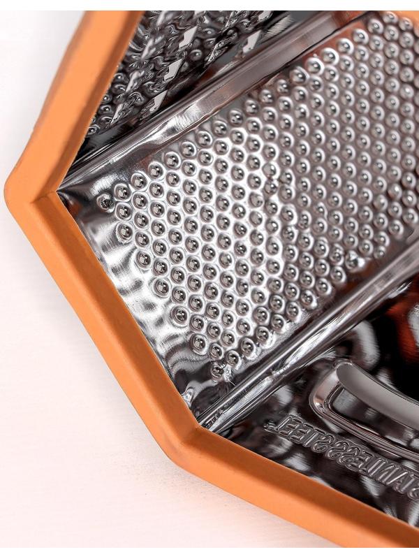 Тёрка шестигранная Доляна «Деревушка», 14,5×11,5×21,5 см, цвет коричневый