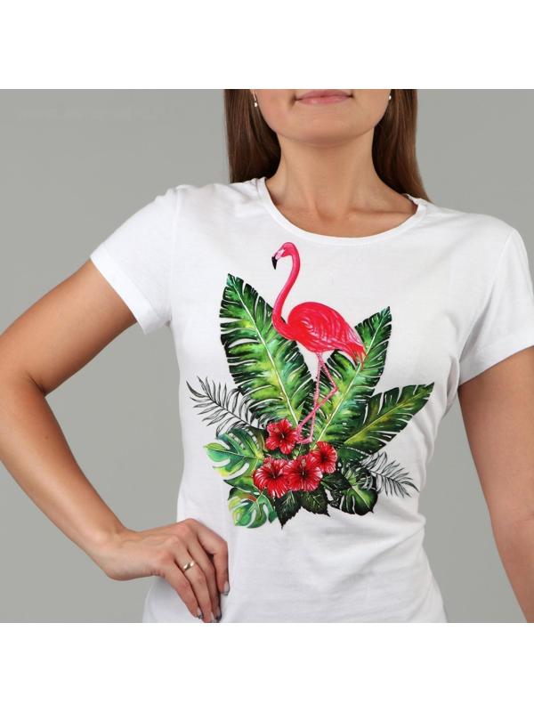 Термотрансфер «Фламинго в кустах», 19,5 × 15 см