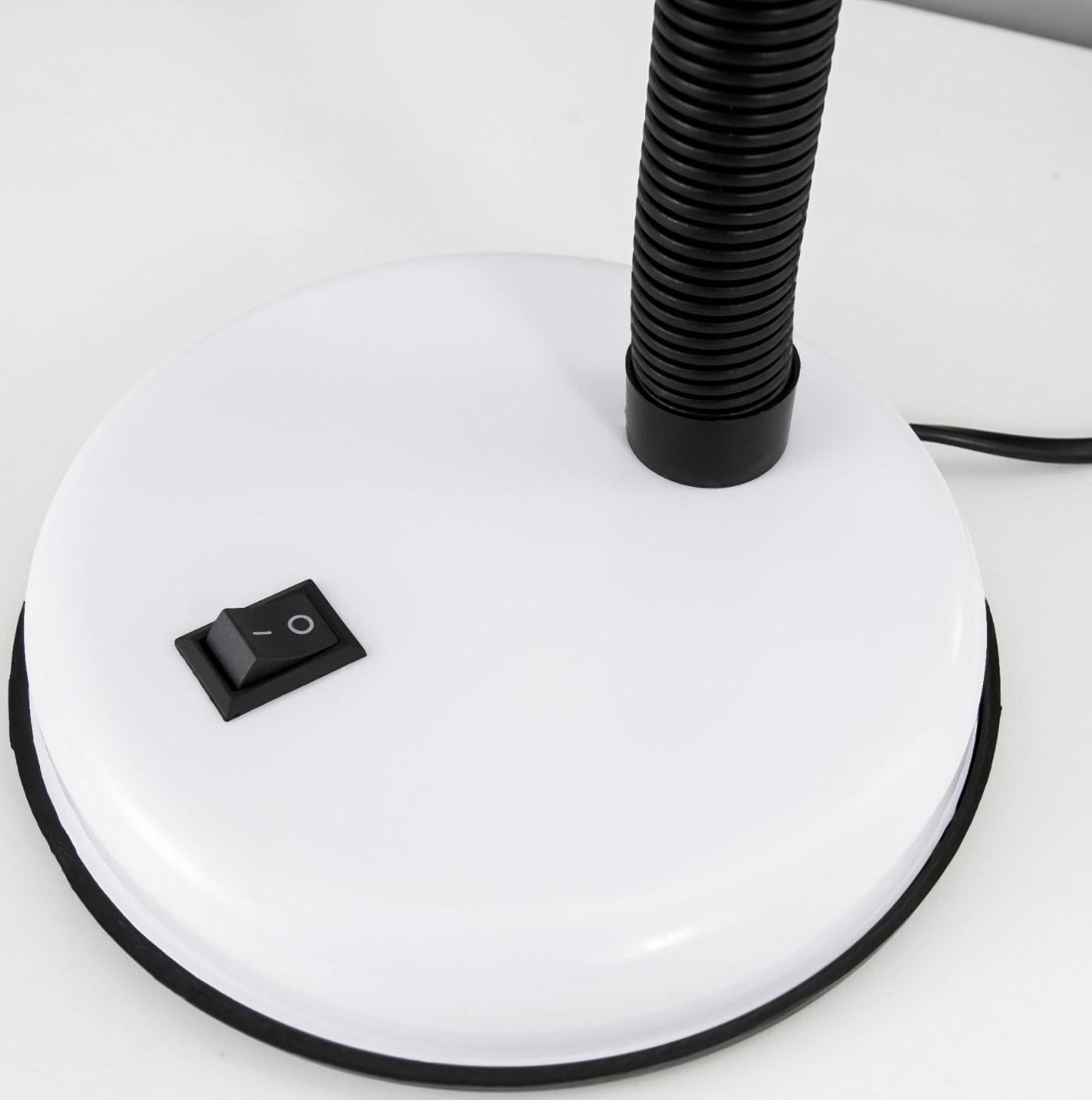 Лампа настольная Е27, с выкл. (220В) белая 34х14х14