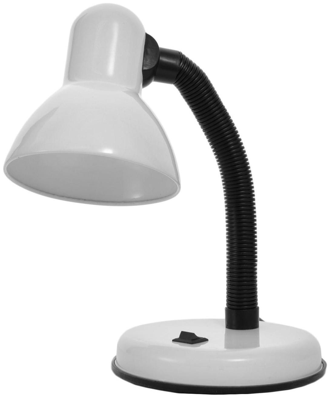 Лампа настольная Е27, с выкл. (220В) белая 34х14х14