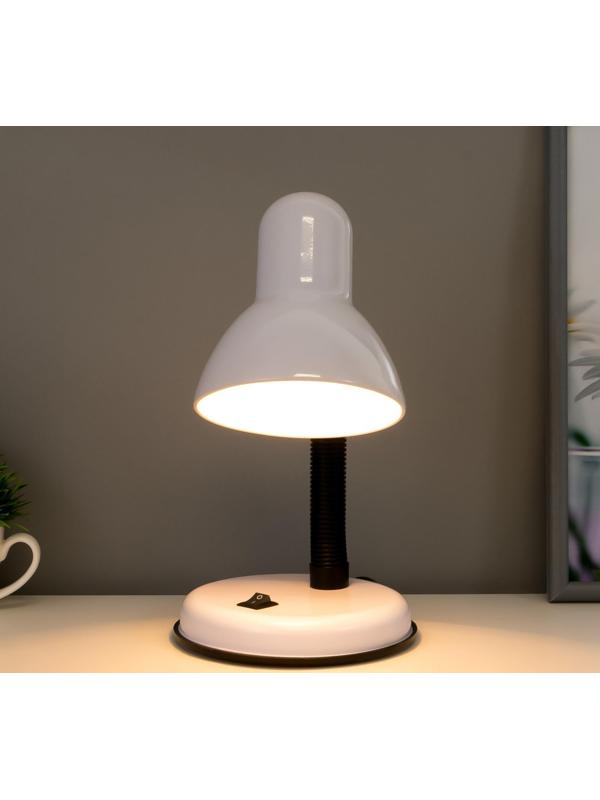 Лампа настольная Е27, с выкл. (220В) белая 34х14х14