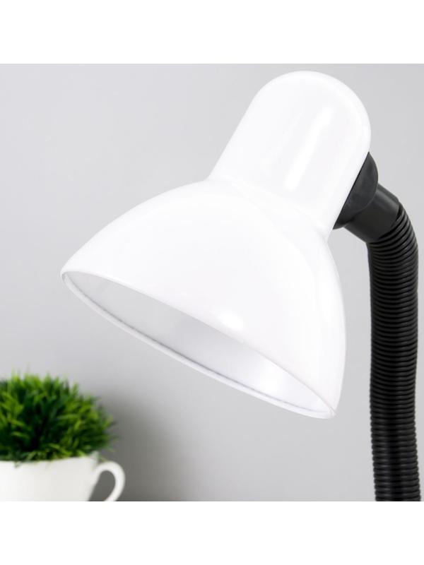 Лампа настольная Е27, с выкл. (220В) белая 34х14х14