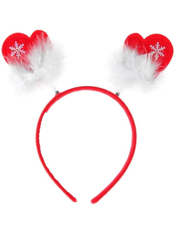 Карнавальный ободок «Варежки», с белым пухом, цвета МИКС