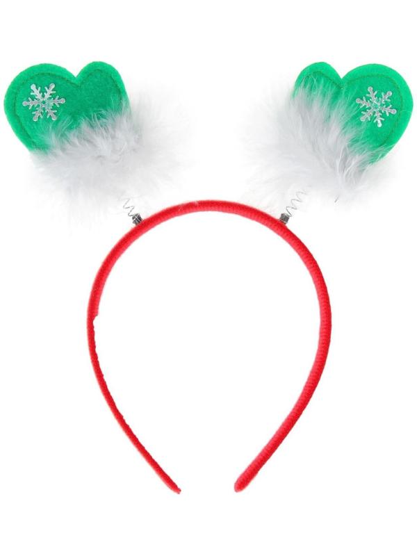 Карнавальный ободок «Варежки», с белым пухом, цвета МИКС