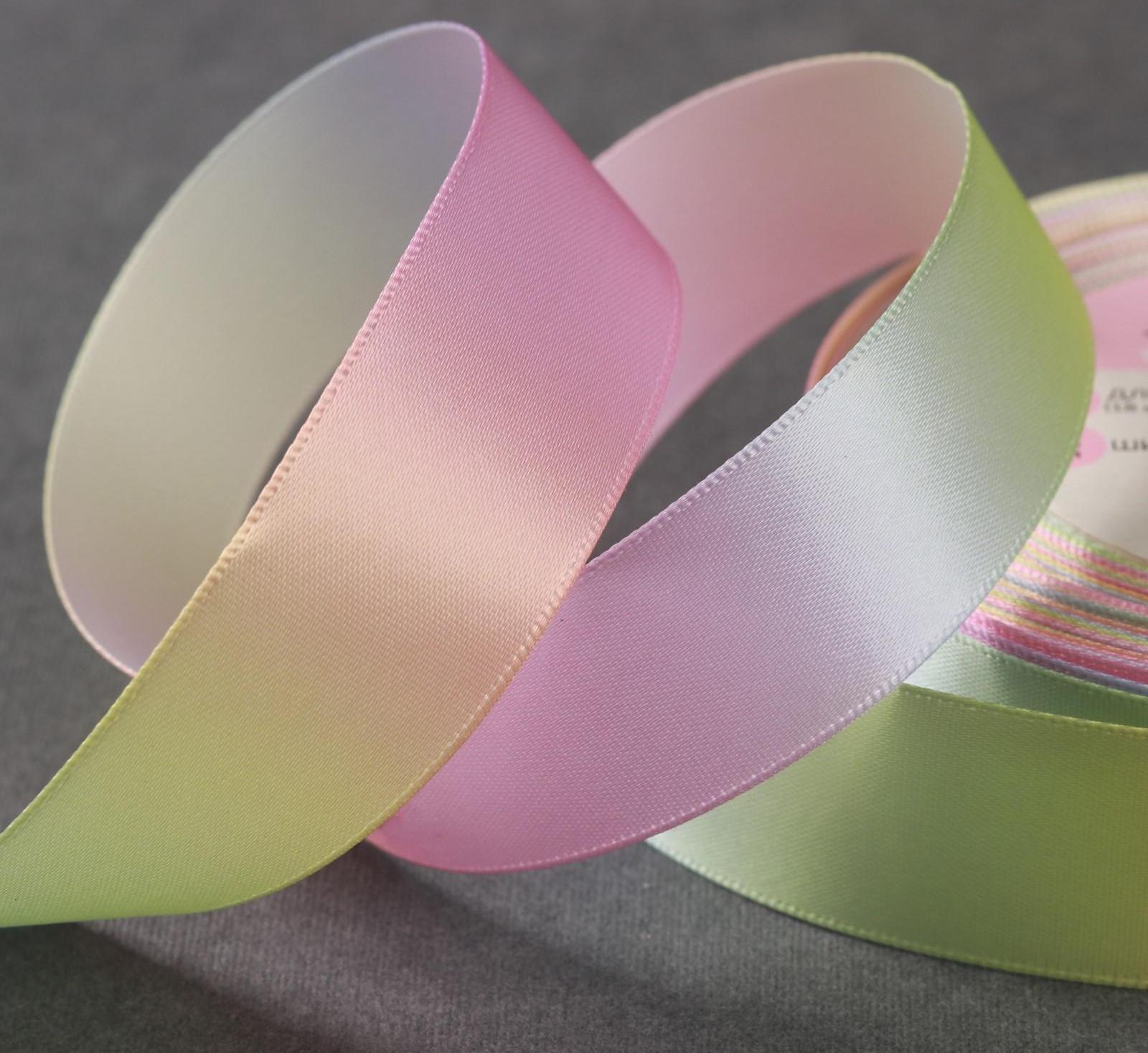 Лента атласная «Радуга», 25 мм × 18 ± 1 м, разноцветная