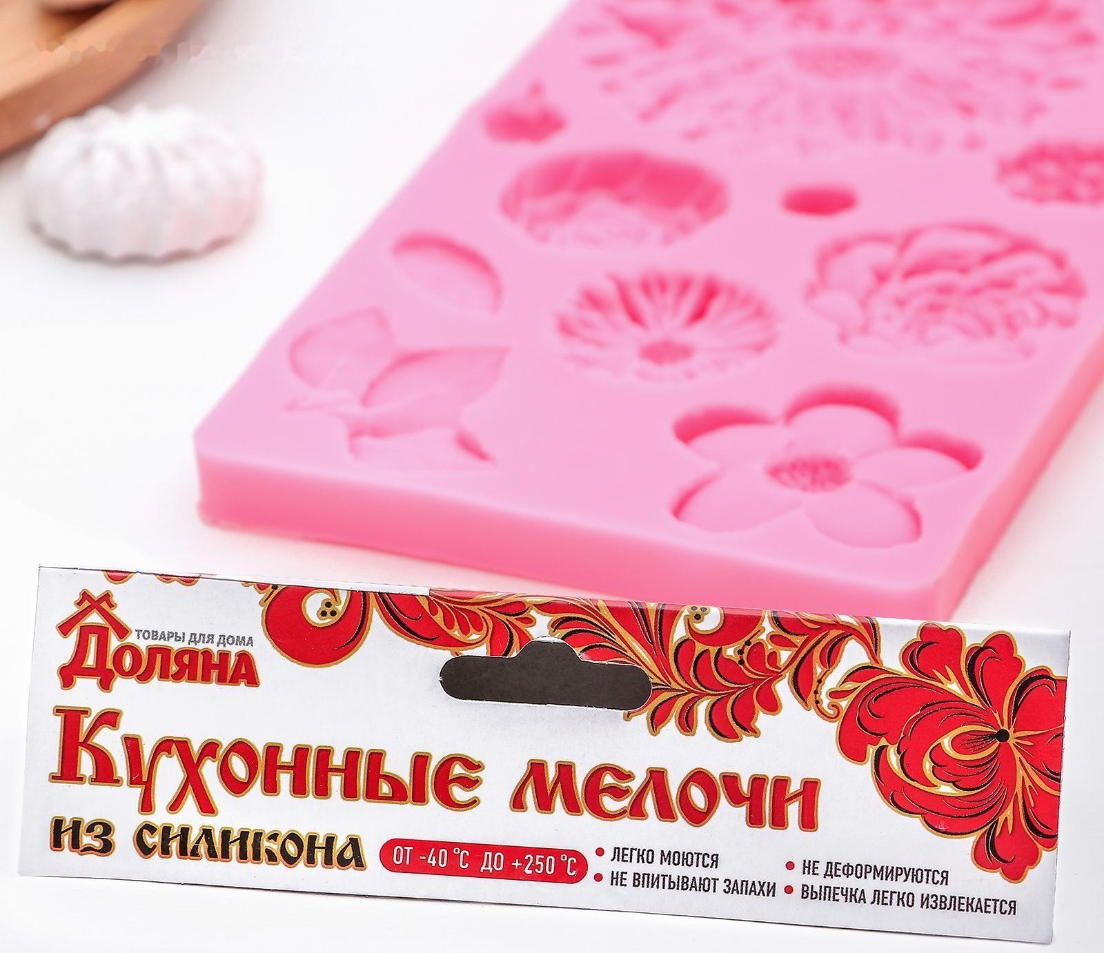 Молд «Цветы», 25×10 см, профессиональный