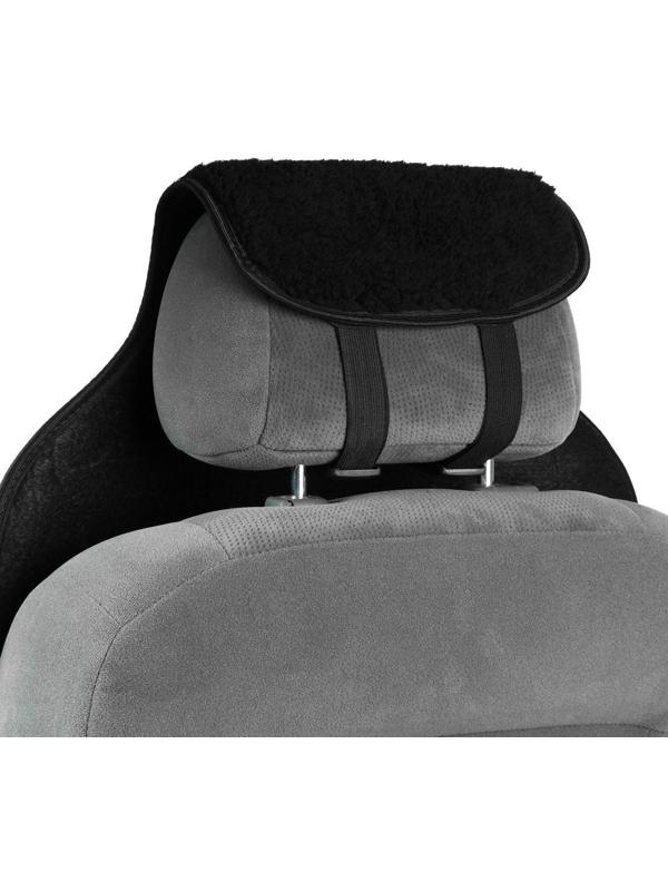 Накидка на сиденье, натуральная шерсть, 145х55 см, черная