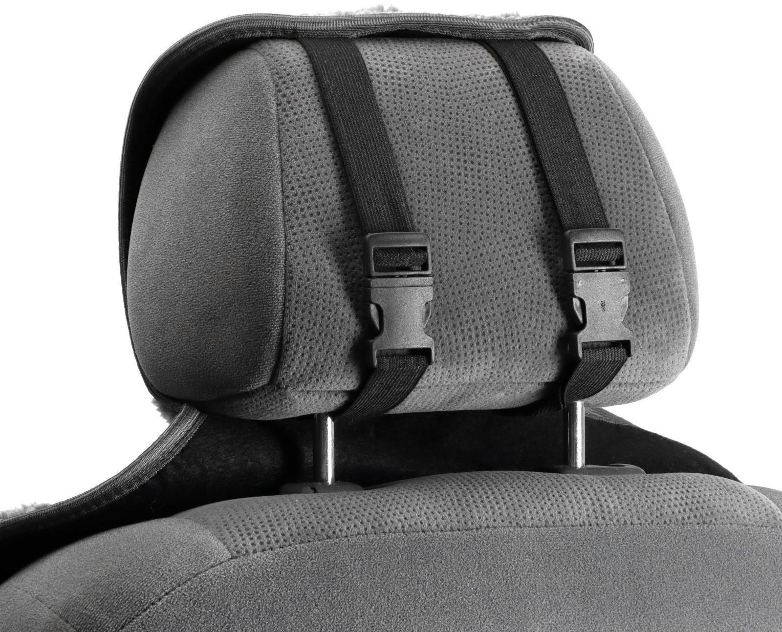 Накидка на сиденье, натуральная шерсть, 145х55 см, серая