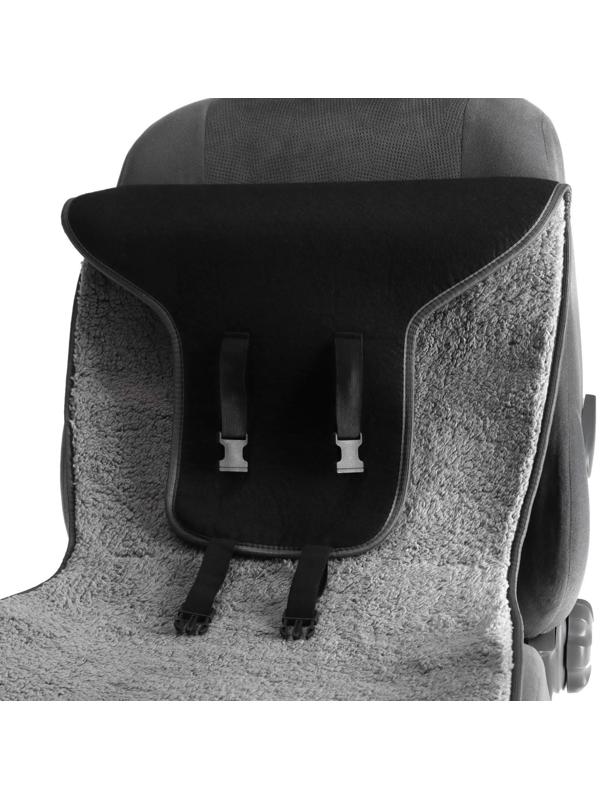 Накидка на сиденье, натуральная шерсть, 145х55 см, серая