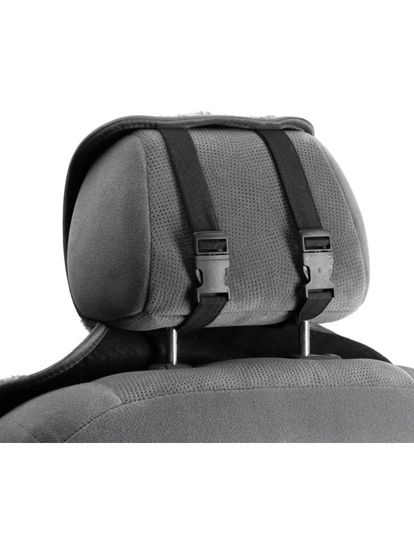 Накидка на сиденье, натуральная шерсть, 145х55 см, серая