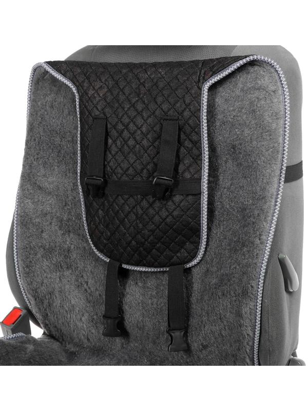 Накидка на сиденье, натуральная шерсть, 145х55 см, серая