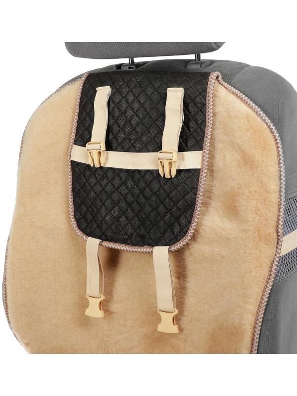 Накидка на сиденье, натуральная шерсть,145х55 см, бежевая