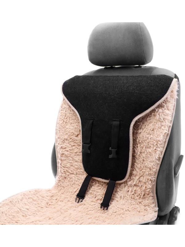 Накидка на сиденье, натуральная шерсть,145х55 см, бежевая