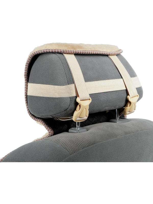 Накидка на сиденье, натуральная шерсть,145х55 см, бежевая