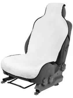 Накидка на сиденье, натуральная шерсть, 145х55 см, белая