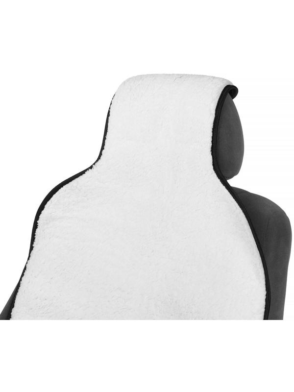 Накидка на сиденье, натуральная шерсть, 145х55 см, белая