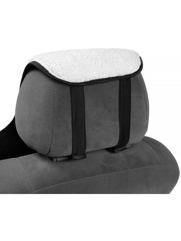 Накидка на сиденье, натуральная шерсть, 145х55 см, белая