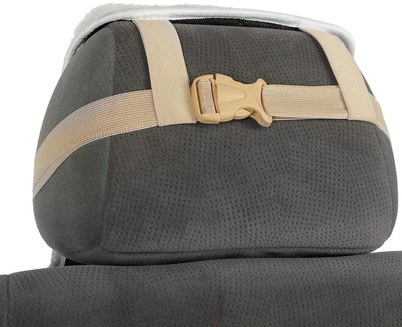 Накидки на заднее сиденье, нат. шерсть, 135х55 и 75х55 см, белый, набор 3 шт