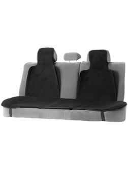 Накидки на заднее сиденье, нат. шерсть, 135х55 и 75х55 см, черный, набор 3 шт