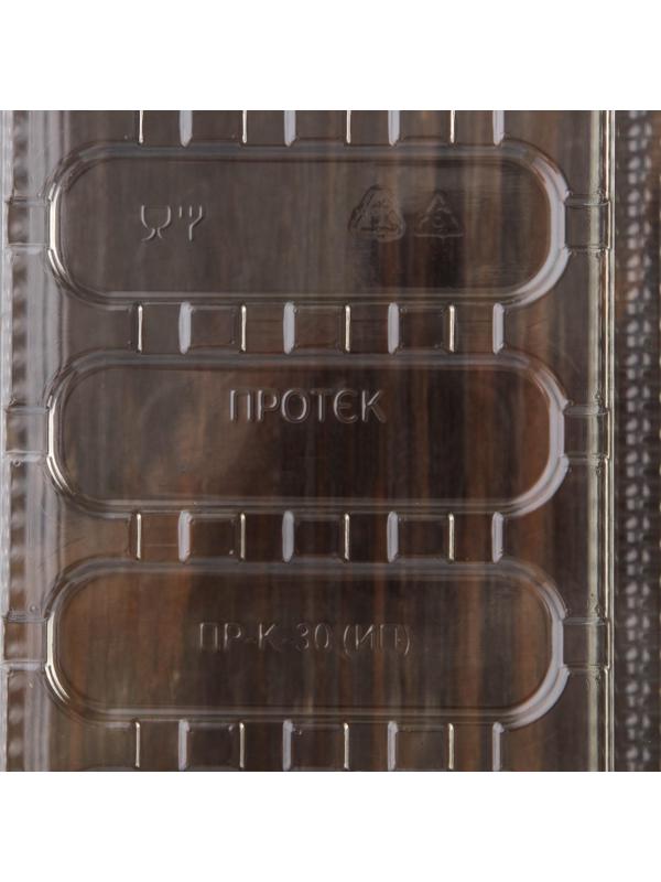 Контейнер одноразовый с неразъёмной крышкой ПР-К-30Н, 500 мл, 24,1×17,2×4,8 см, цвет прозрачный