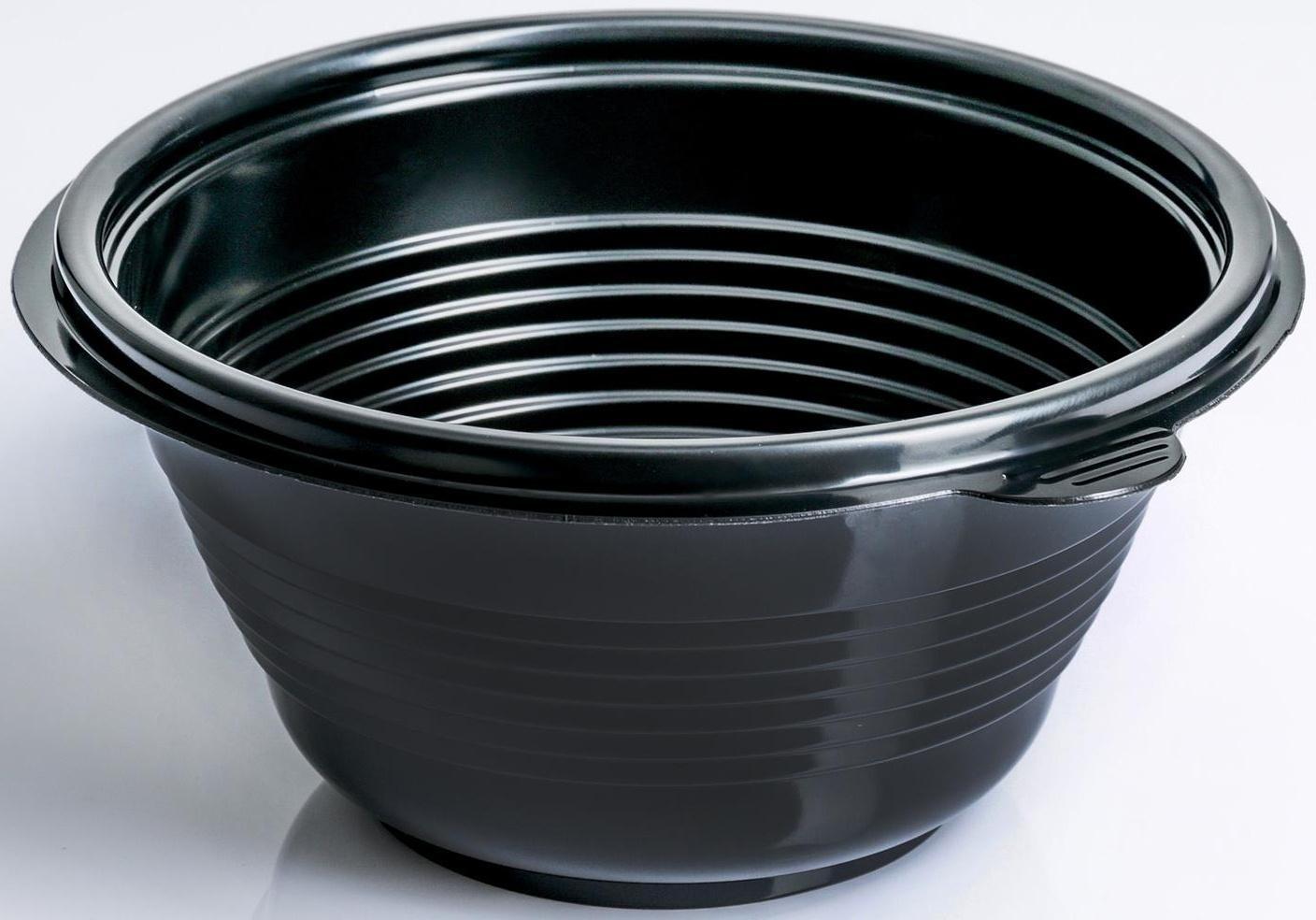 Контейнер одноразовый ПР-МС-500, круглый, чёрный, 500 мл, 14,4×7 см, 540 шт/уп.