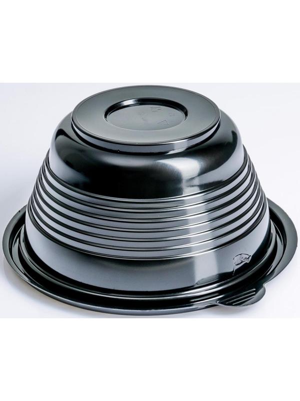 Контейнер одноразовый ПР-МС-500, круглый, чёрный, 500 мл, 14,4×7 см, 540 шт/уп.