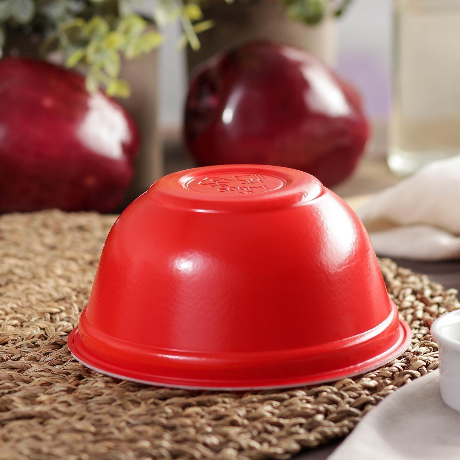 Контейнер одноразовый, 500 мл, суповой, цвет красный